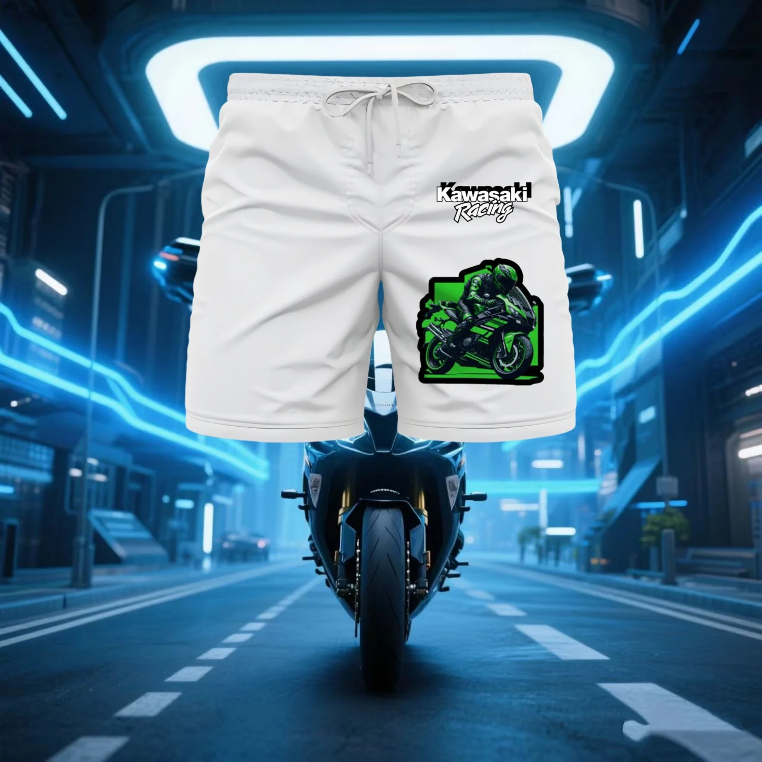 

Summer Outdoor Sports Trend Fast Drying Breathable Kawasaki Motorcycle Shorts Thin Motorcycle Sports Comfortable Shorts