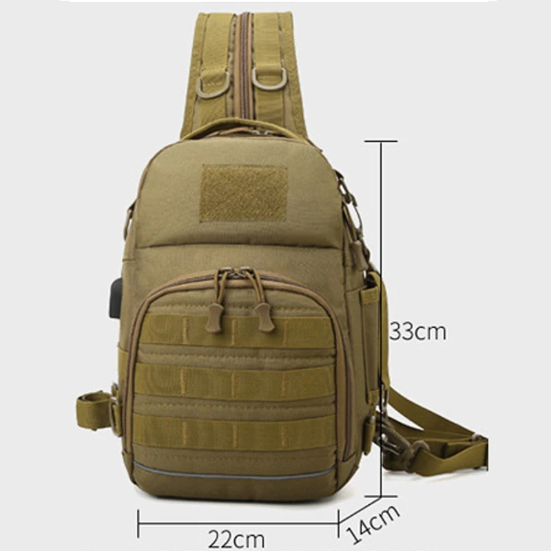 Men\'s 2024 New  Shoulder Bags USB Fishing Hiking Sports Trekking Climbing Crossbody Outdoor Chest Bag For Male bolso sac