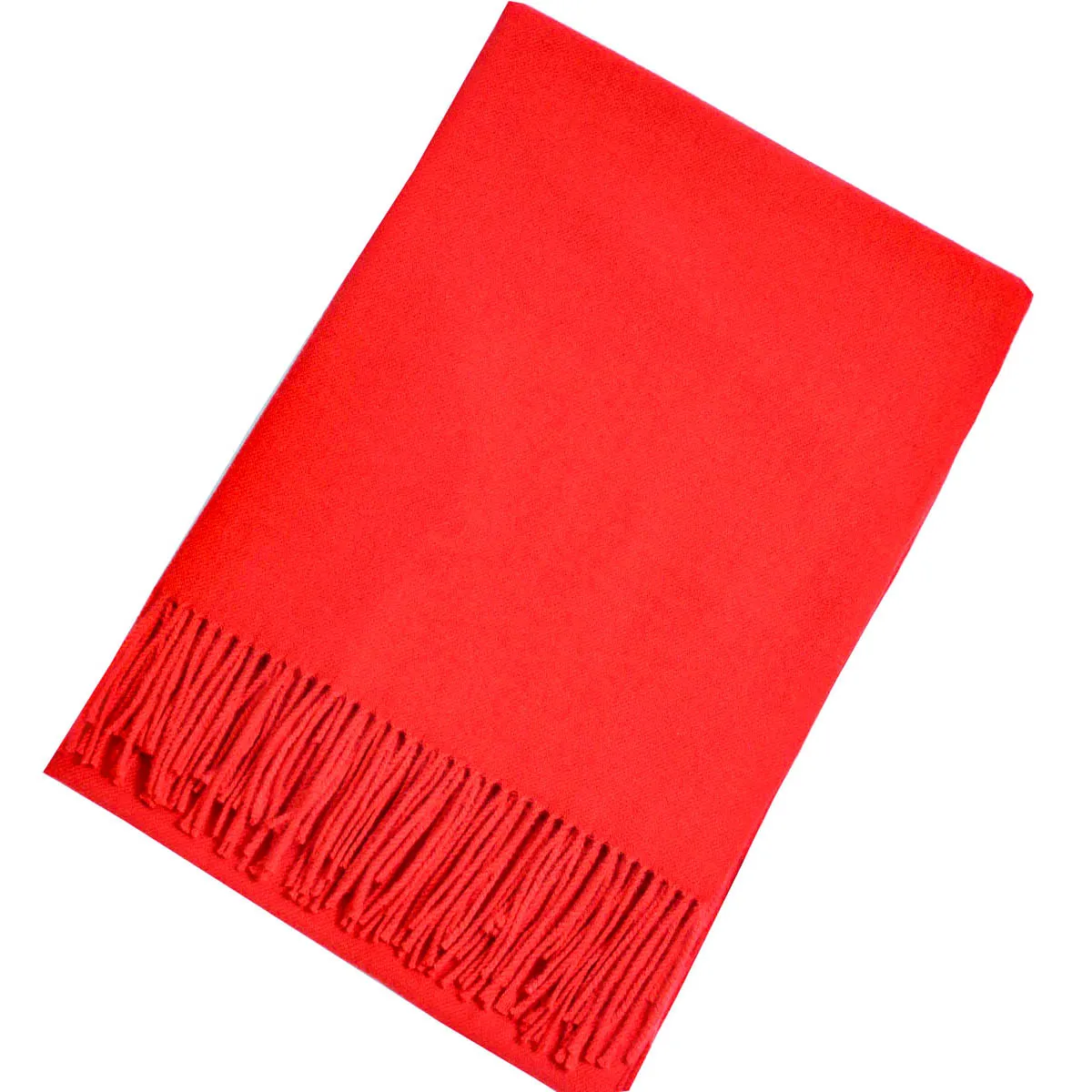 A big red tassel scarf and shawl, suitable for daily outer decoration of Chinese New Year holiday dinner parties, weddings