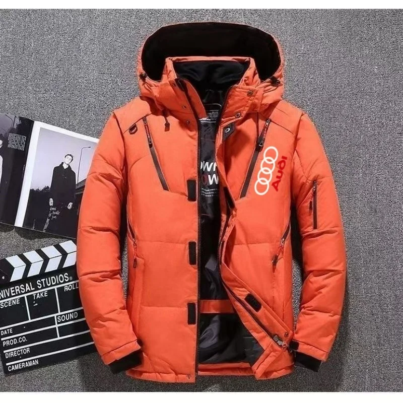 

New couple Audi thick jacket for winter outdoor sports, skiing, hiking, Audi warm down jacket, youth fashion cold jacket