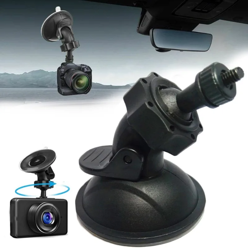 

Car DVR Holder 4mm Screw Head Car Driving Video Recorder Suction Cup Bracket 360 Rotatable GPS Navigation Camera Base