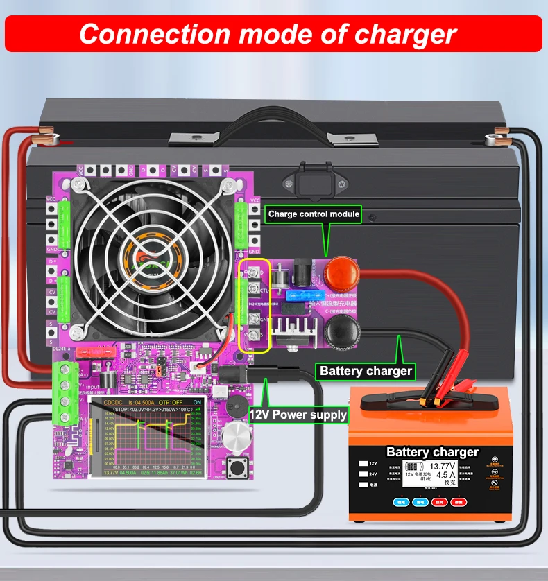 ATORCH Charging control switch board is suitable for use with DL24EW electronic load