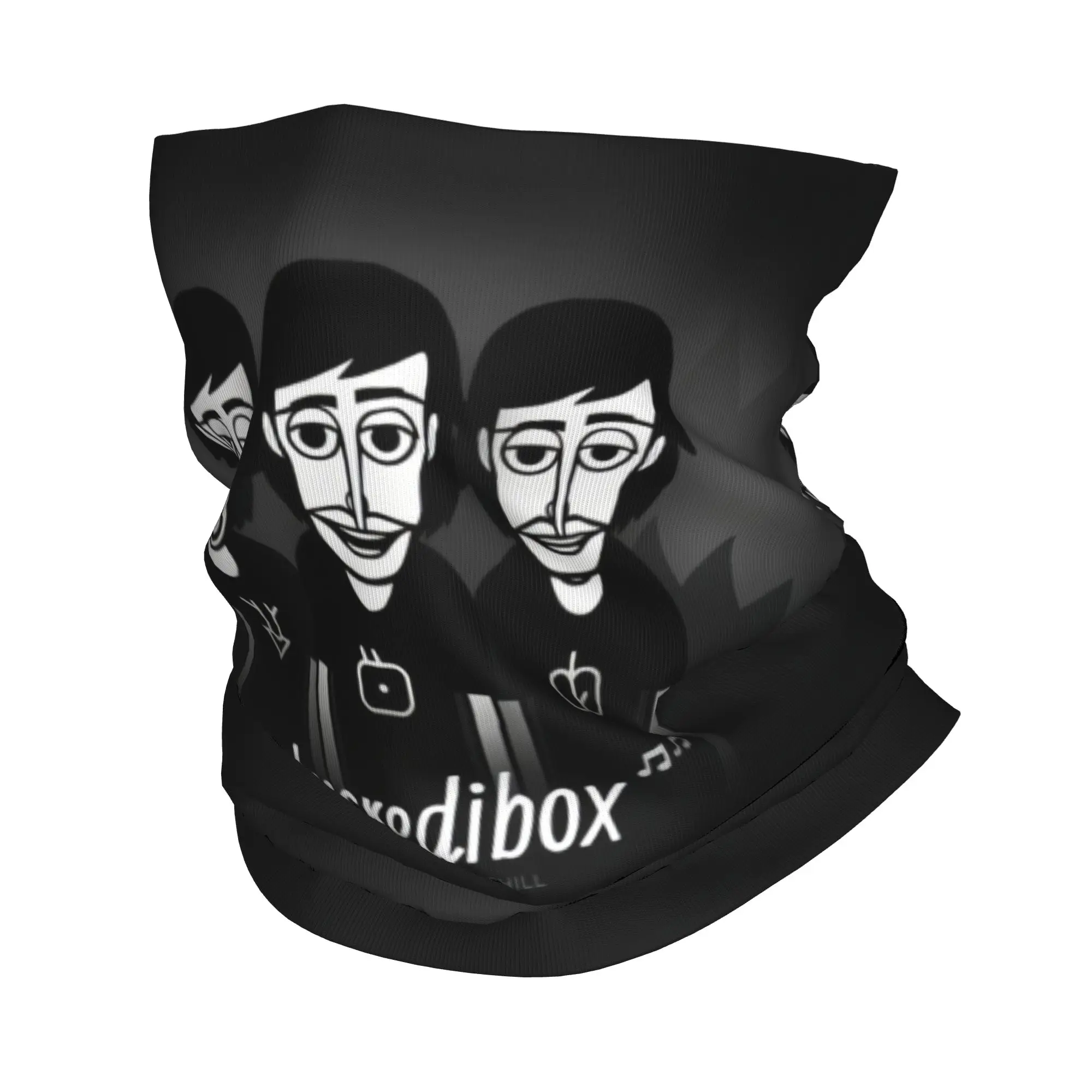 Custom Incredibox Music Video Game  Neck Gaiter Men Women UV Protection Winter  Bandana Scarf for Hiking