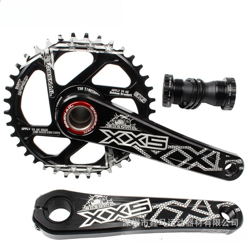 

Комплект шатунов для MTB с одной цепной звездой 30T 32T 34T с кареткой для горного велосипеда, полые интегрированные шатуны