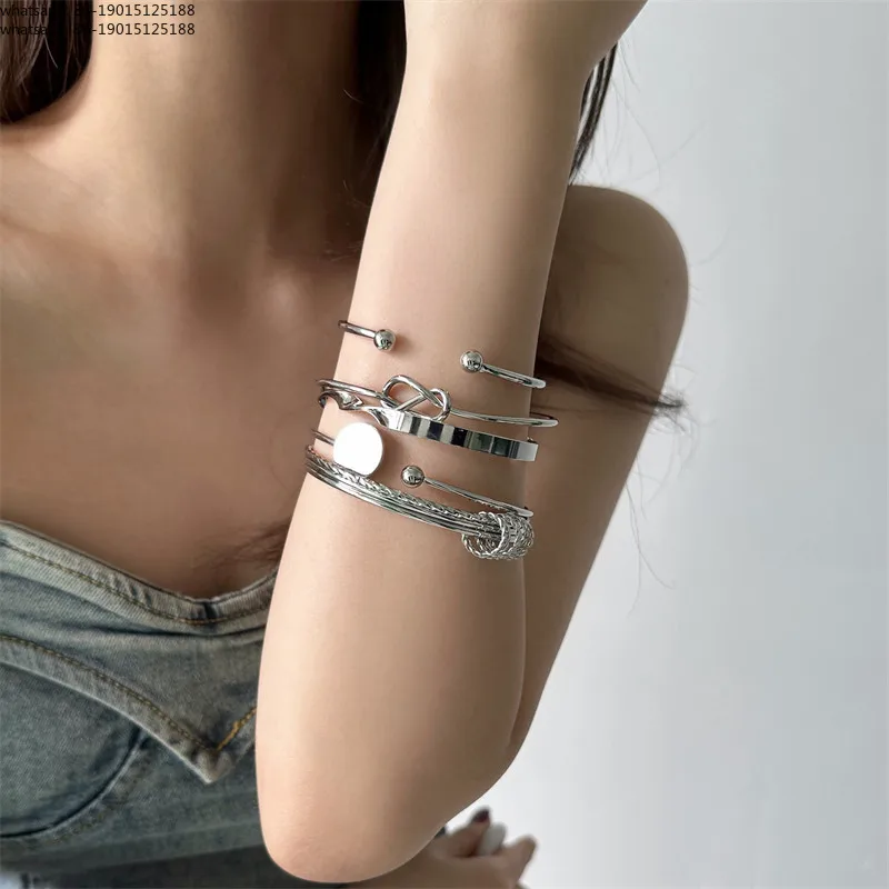 Multi-layer stacked winding bracelets women's niche fashion light luxury trend ins cold wind jewelry accessories
