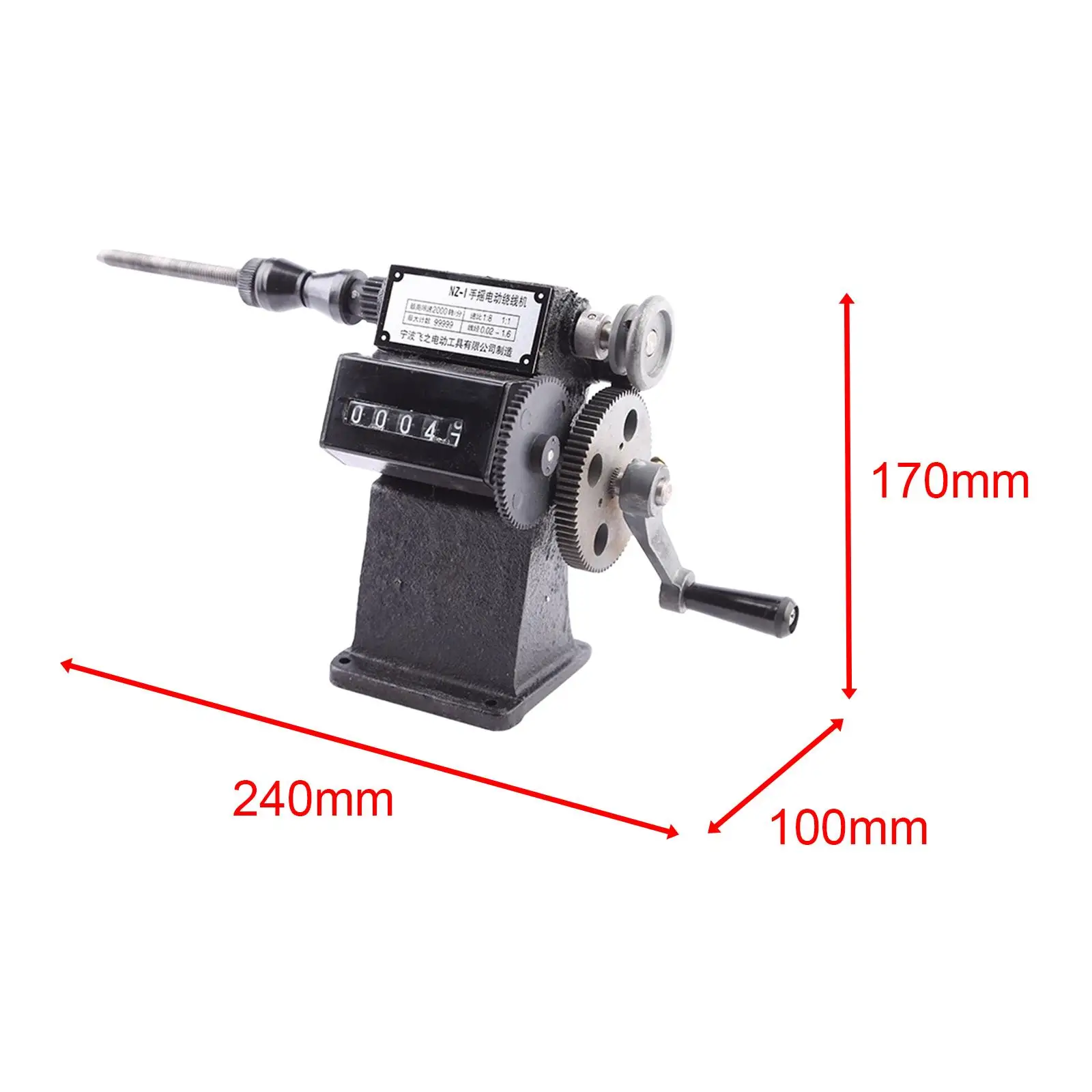 Manual Coil Winder Number Counting 0-9999 Purpose Manually Winding Machine Hand