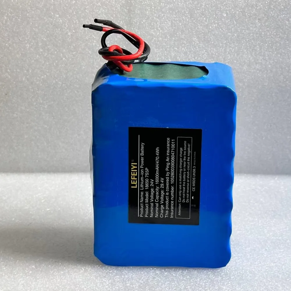 7S5P 24v 16Ah Battery Pack 500w 29.4V 16000mAh Li-ion Battery for Electric Wheelchair Bike