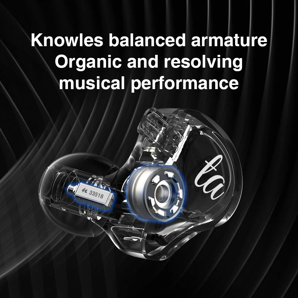 TRN TA Hi-FI 1BA+1DD Knowles Hybrid Beryllium-plated Dynamic In-ear Monitors Earphone HIFI Bass  Running For Xiaomi