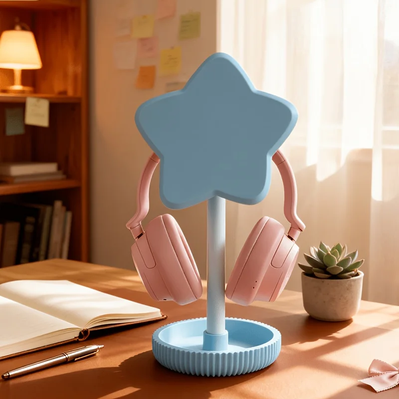 1pc Fashionable 3D Printed Headphone Stand with Stable Base,gaming Headset Stand,Minimalist Desk Accessories for Gamer Office image 5