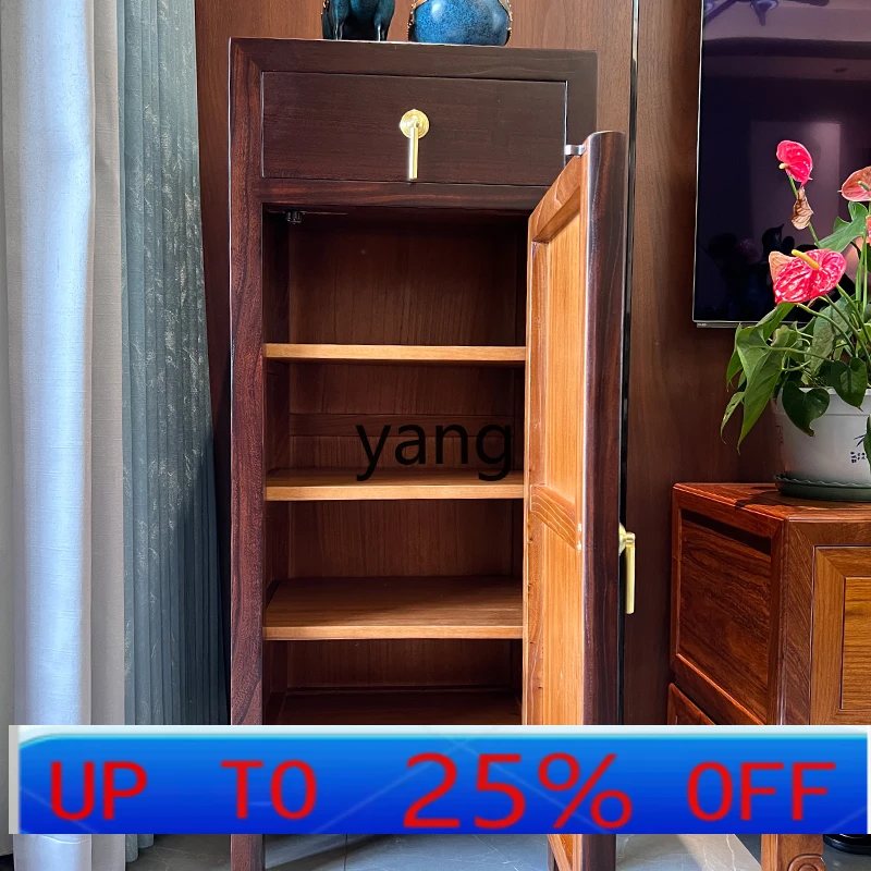 

LH New Chinese Small Side Cabinet Solid Wood Single Door Locker