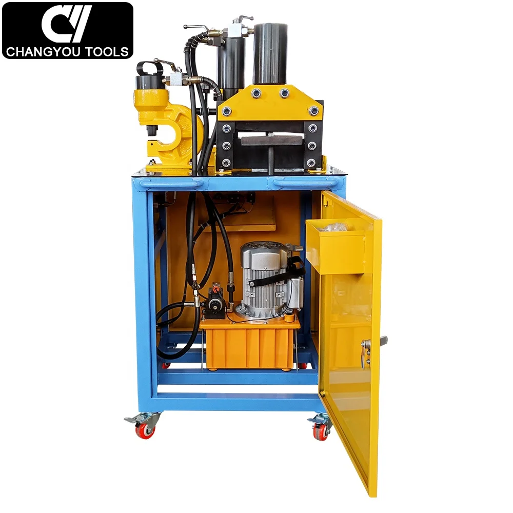 VHB-75 multi-function Angle iron punching and hydraulic shearing machine cutting chamfering three in one