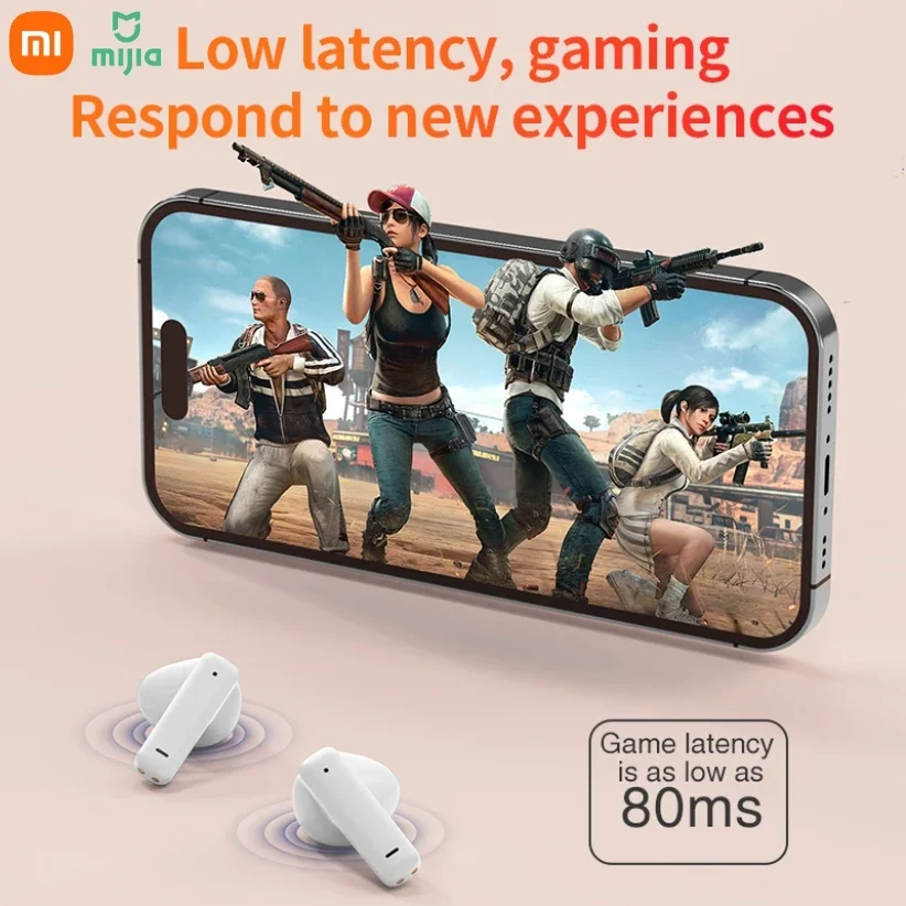 Xiaomi B9 سماعة رأس لاسلكية بلوتوث 5.3 TWS داخل الأذن تحكم ذكي إلغاء الضوضاء ستيريو HD دعوة سماعة الألعاب الرياضية