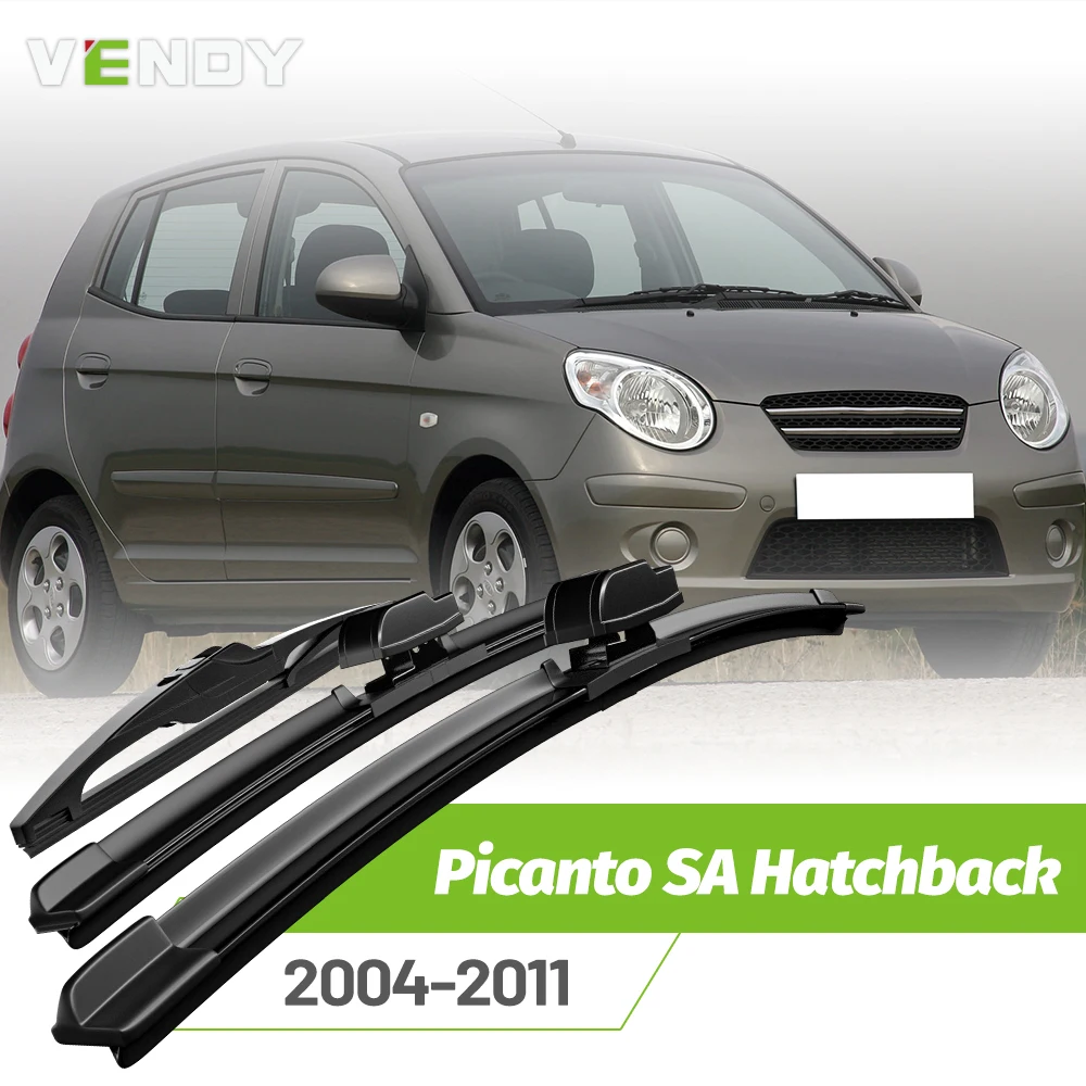 

Front & Rear Wiper Blades Set For KIA Picanto SA MK1 Hatchback 2004-2011 Windshield Windscreen Window Rain Brushes 22"+16"+12"