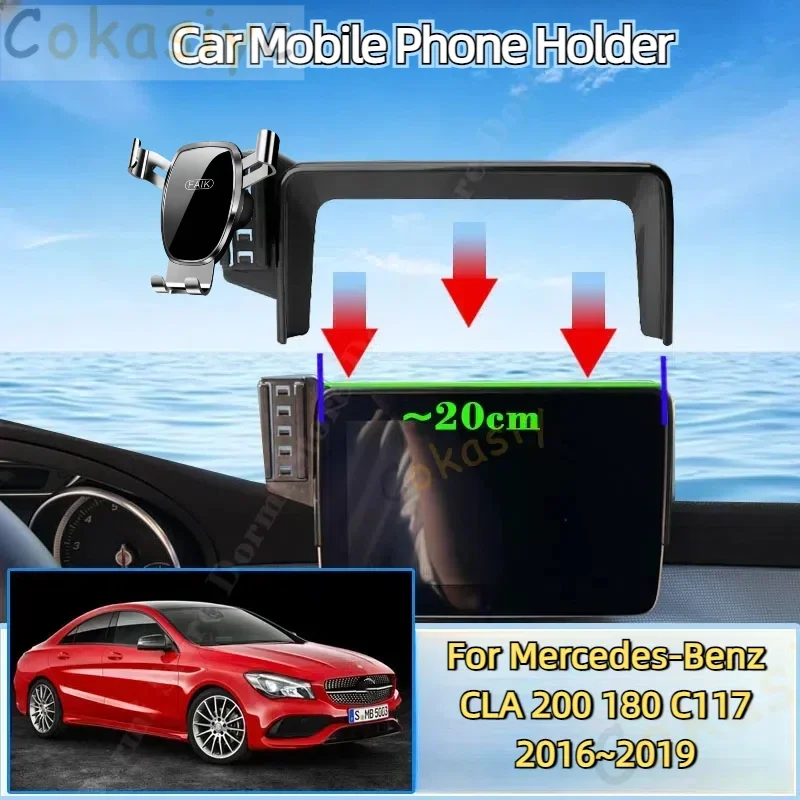 Car Mobile Cell Stand for Mercedes-Benz CLA 200 180 C117 2016~2019 2018 Air Vent Clip Phone Bracket Gravity Holder Accessories