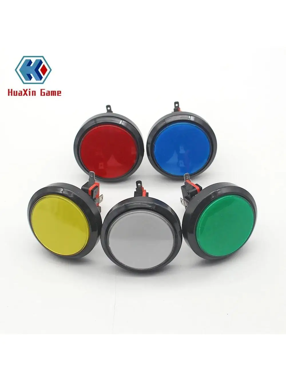 10 STKS 60 MM/Neu 5 V LED Licht Lamp Grote Ronde Arcade Video Game Speler Drukknop Micro schakelaar Voor Machines - afbeelding 2
