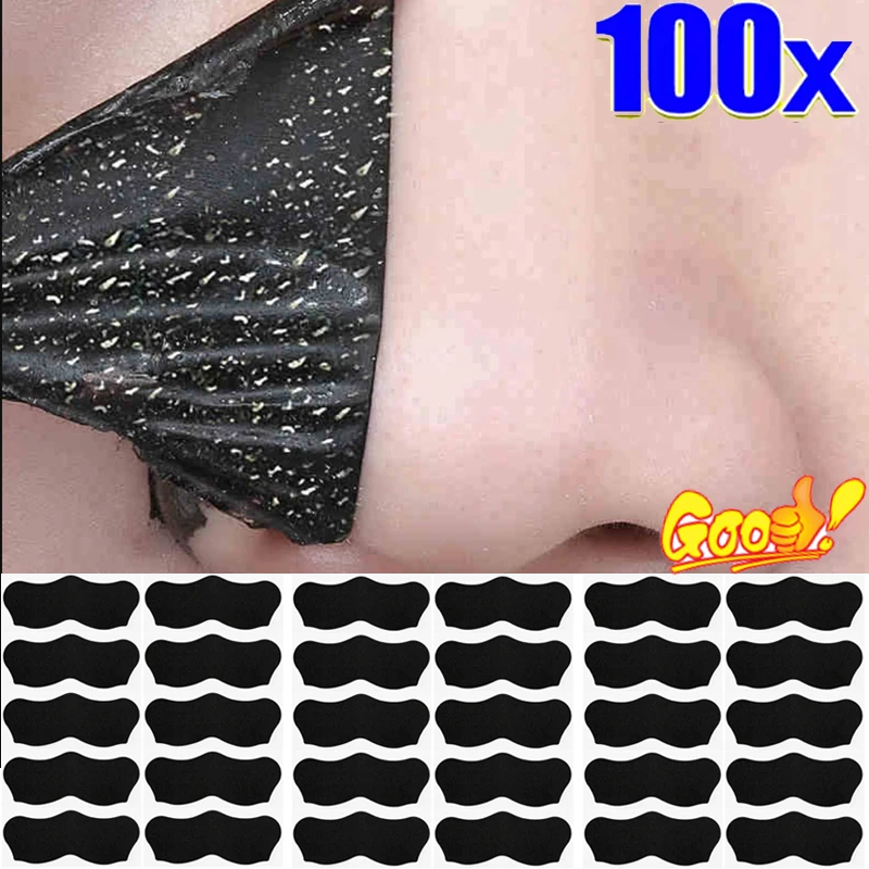 10-100PCS Blackhead Remover Mask Deep Cleansing Shrink Pore Acne Treatment Peel Off Skin Care Mask Nose Black Dots Pore Strips