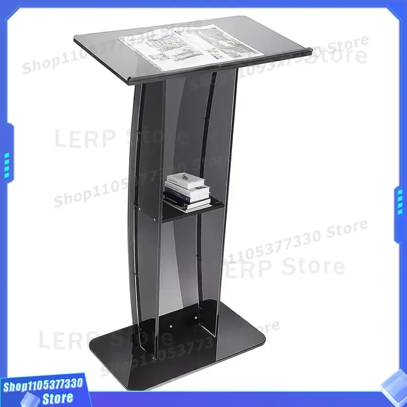 Modern Clear Acrylic Smart Podium for Church Commercial Digital Lectern Transparent Presentation Desk Office Speech Stand