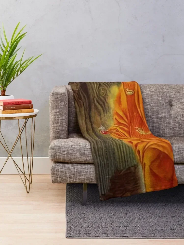 The Call by Remedios Varo Throw Blanket Bed covers Plaid on the sofa Blankets