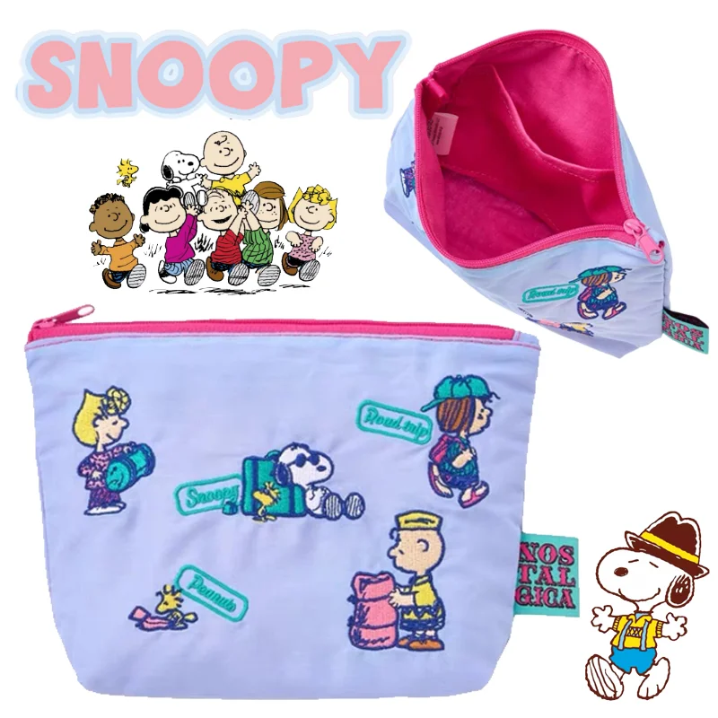 

Snoopy Makeup Bag Women Fashion Portable Travel Cosmetic Storage Bags Cartoon Zipper Pouch Toiletries Organizer Bag Gifts