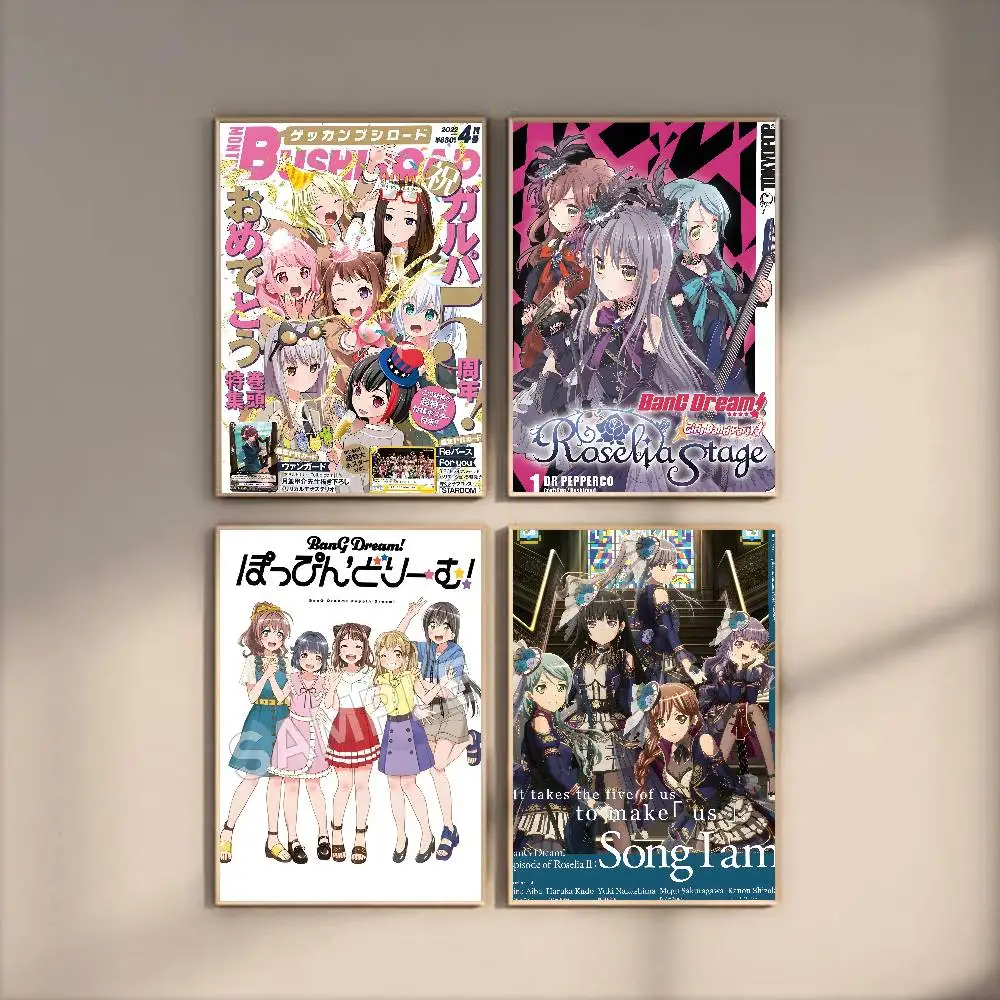 أنيمي B-BanG حلم المشارك HD ديكور المنزل لزجة جدار مقاوم للماء غرفة المعيشة المنزلي بار ديكور جمالي