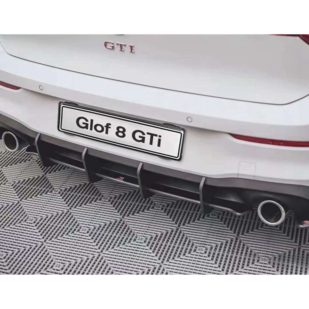 FOR Volkswagen Golf 8 GTI MAX special high- Rline Pro quality car rear bumper diffuser with LED light