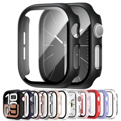 Screen Protector For Apple Watch Case 46MM 42MM Accessories HD Tempered Glass Hard PC Bumper Cover iWatch Series 10 Protective