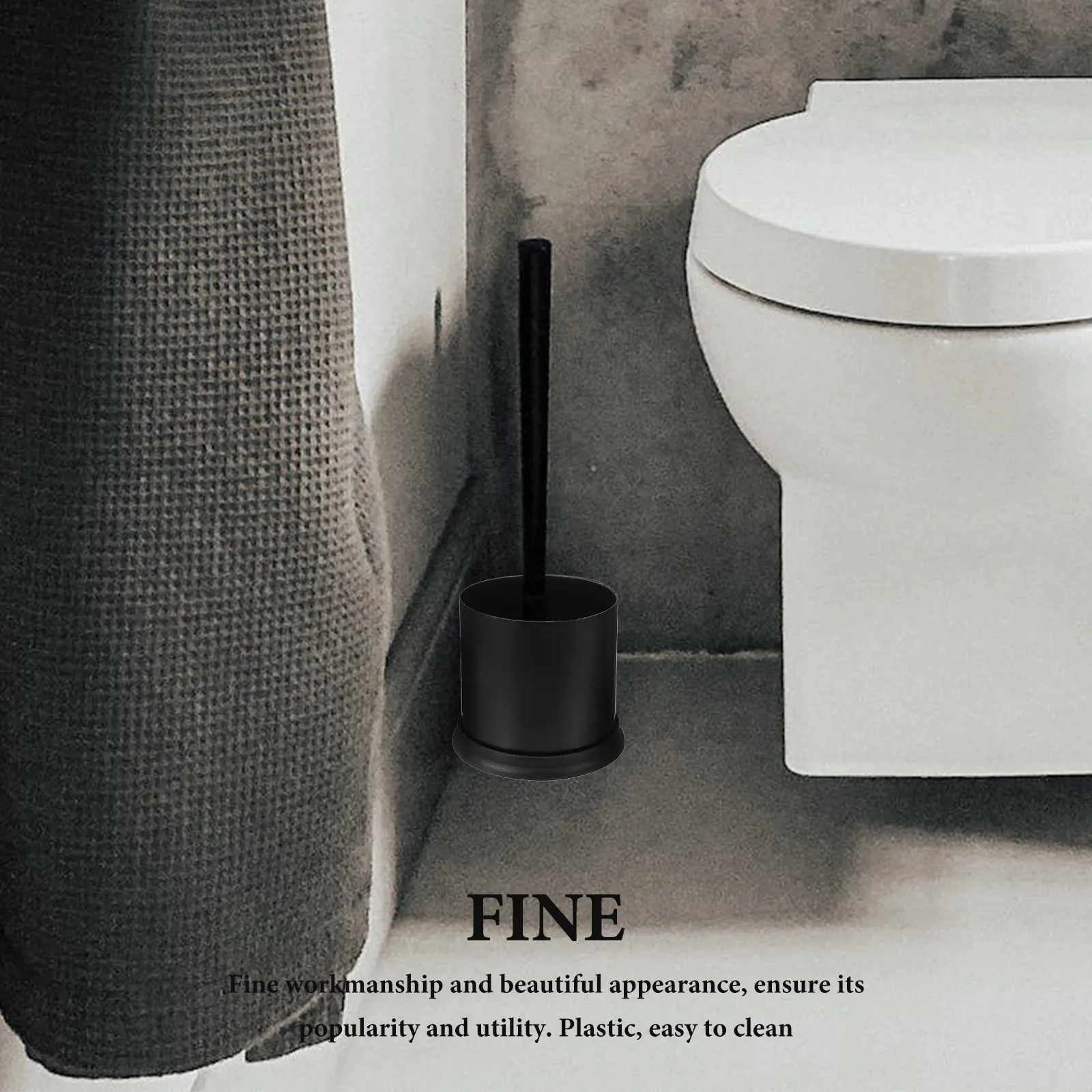 

Toilet Brush Plastic Base Sturdy Holder Compact Design Bathroom Cleaning Brush Cup Convenient Storage Organizer