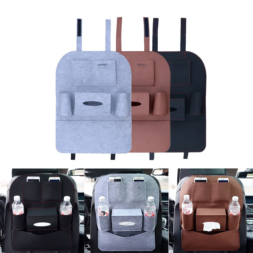 سيارة تخزين حقيبة العالمي صندوق المقعد الخلفي حقيبة المنظم حامل المقعد الخلفي جيوب السيارات التصميم حامي اكسسوارات السيارات