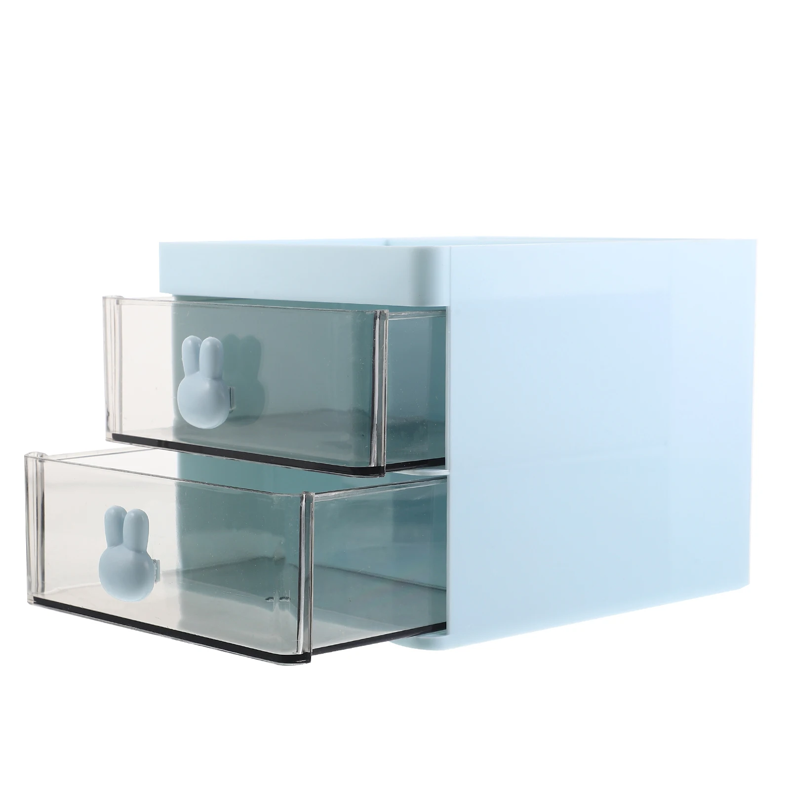 

Plastic Desk Organizer Storage Box White Color Pen Holder Drawer Structure Multi-layer Desktop Organizers Stationery Office