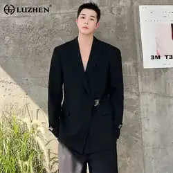 LUZHEN Men Elegant Blazer Coat Men's Korean 2025 New Spring Original Luxury Fashion Metal Buckle Decoration Design Jacket F5c66e