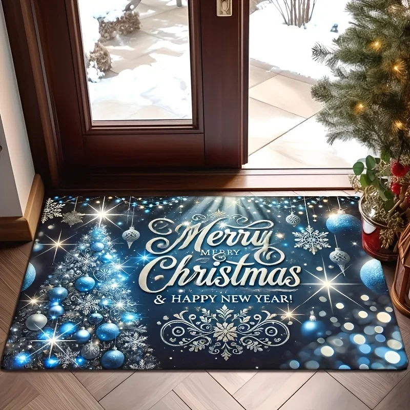 

Christmas Theme Welcome Door Mats Home Decor Carpet for Living Room Kitchen Hallway Balcony Rugs Christmas Party Decorations