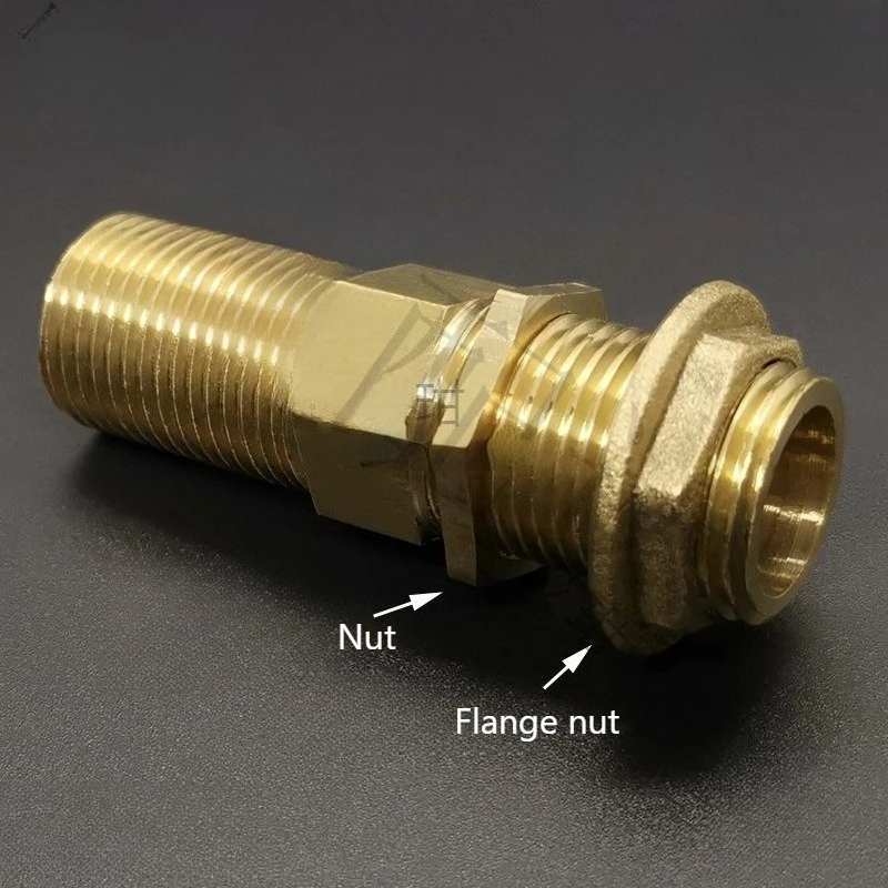 5Pcs Brass Hex Lock Nuts Pipe Fitting 1/8 1/4 3/8 1/2 3/4 1 Inch BSP Female Thread Hexagonal Shank Cap Copper Flange Nut
