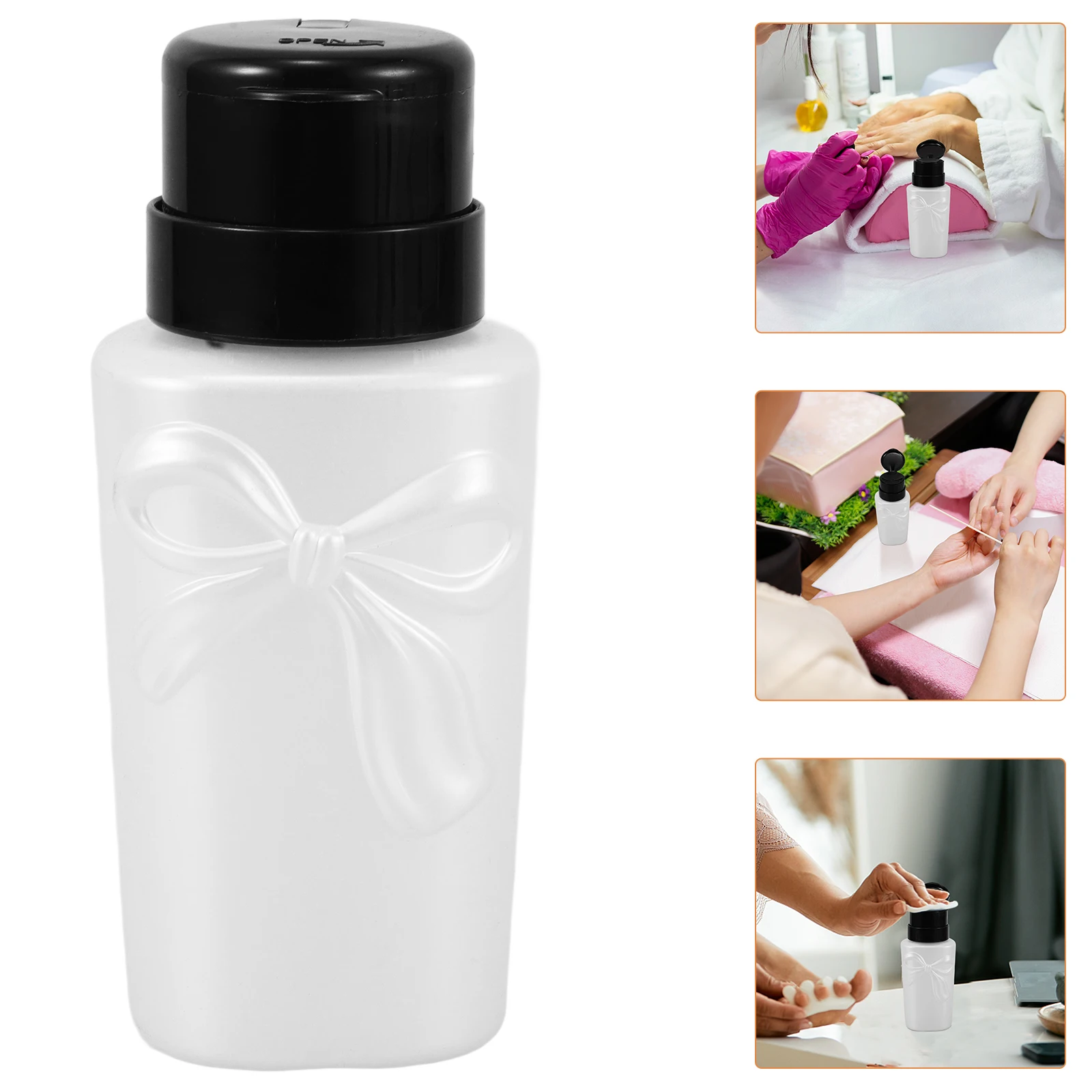 

Nail Press Bottle Enamel Makeup Cleaner Dispenser Absorb Water Cleaning Liquid Polish