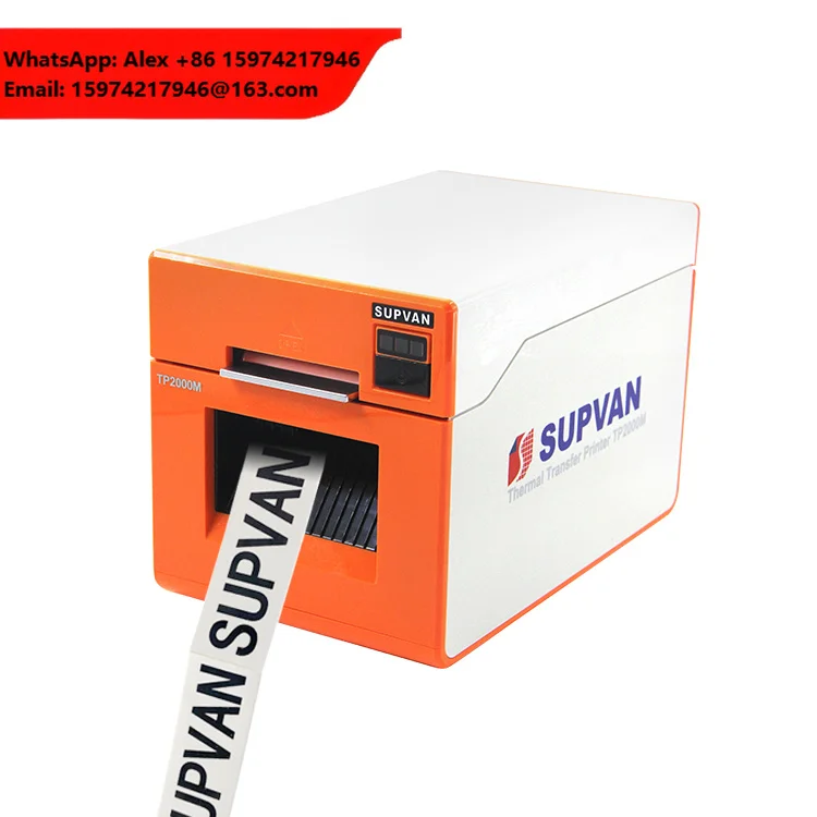 SUPVAN High-Resolution Thermal Transfer Heat Shrink Tube Printer With Automatic Half-Cut & PC Connection For Bulk Cable Labeling