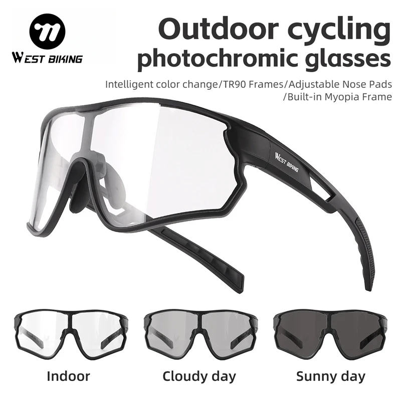 

Велосипедные очки WEST BIKING, фотохромные солнцезащитные очки, очки для горных и шоссейных велосипедов, унисекс, модные очки для активного отдыха, бега, рыбалки, вождения