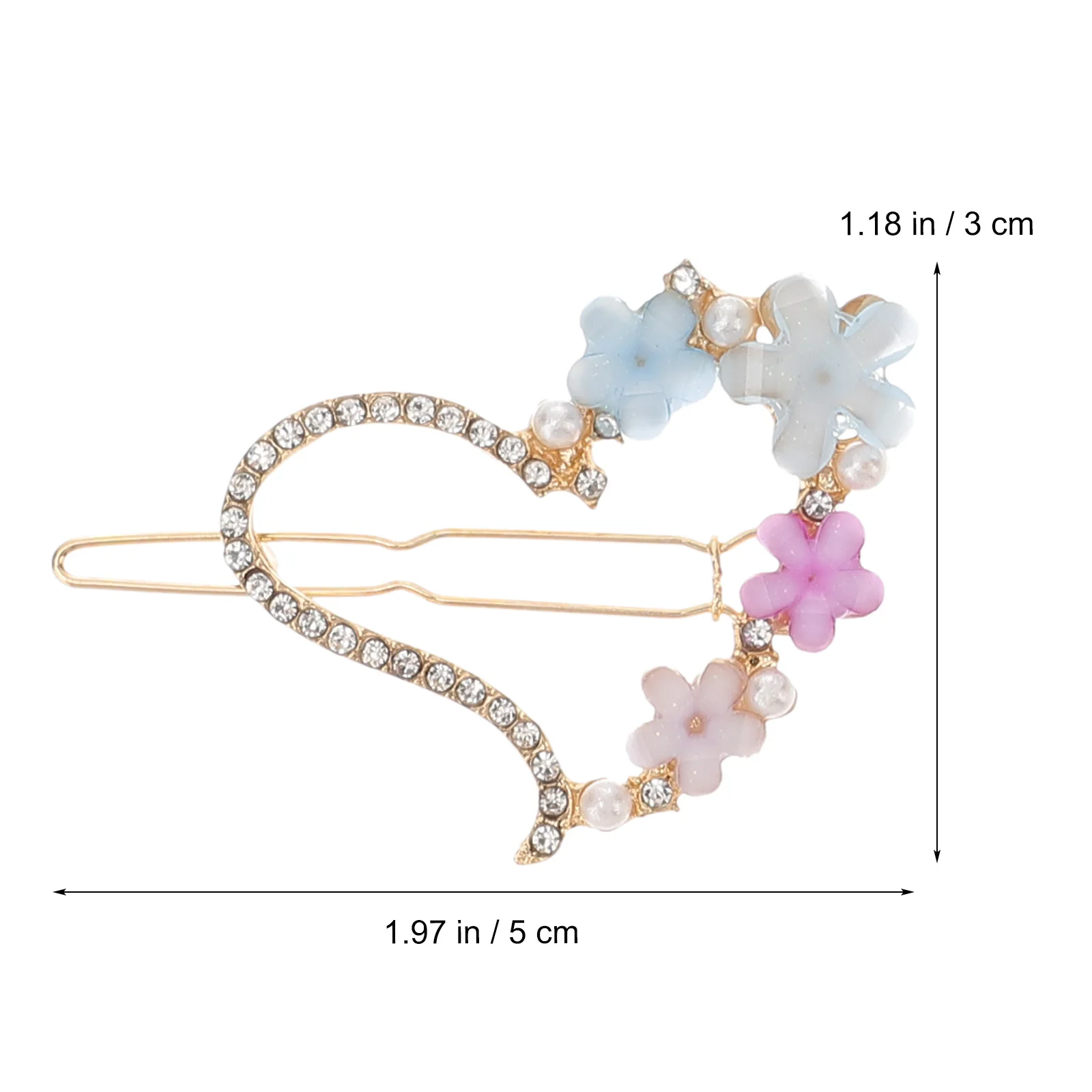 

8pcs Floral Hair Clips Women Decorative Flower Hairpins Crystal Metal Barrettes Party Christmas Hair Accessories