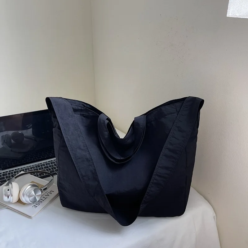 

Простые и универсальные сумки с верхней ручкой, женская модная сумка через плечо, нейлоновая большая вместительная сумка-тоут в повседневном стиле, роскошная сумка