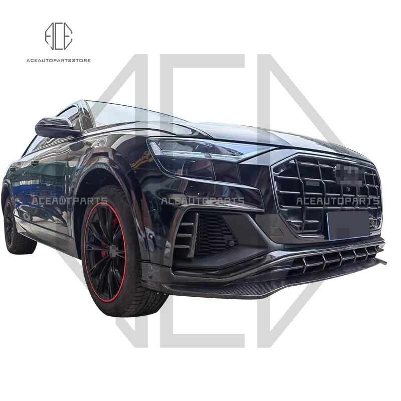 Carbon Fiber Front bumper Front Lip Rear Diffuser Rear Spoiler Rear Trunk Wing For Audi Q8 2018-2021 ABT Style Body Kit