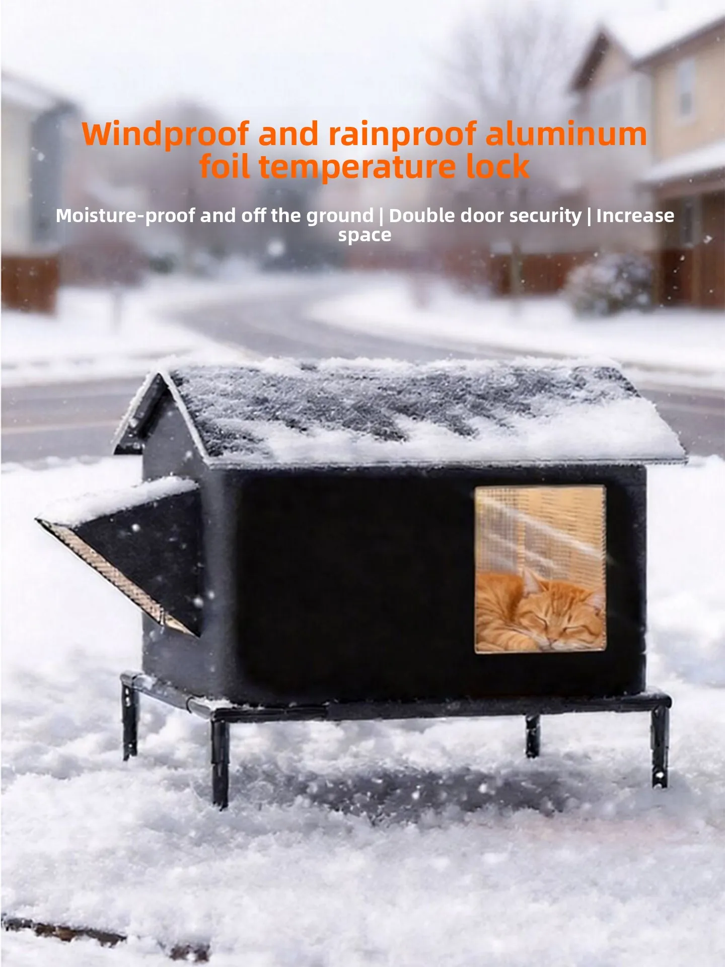 

Thiened водонепроницаемый зимний дом открытый дом для бродячих теплых elter непромокаемый простой дизайн однослойная крыша авпа