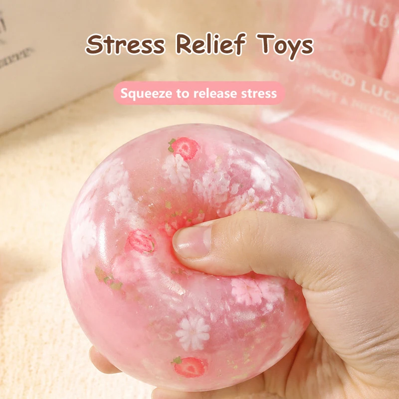 Shapeable Squishy Stress Ball Crunchy Non-bounce Squeeze Fidget Toy Asmr Sound Anti-anxiety Sensory Toy For Adults