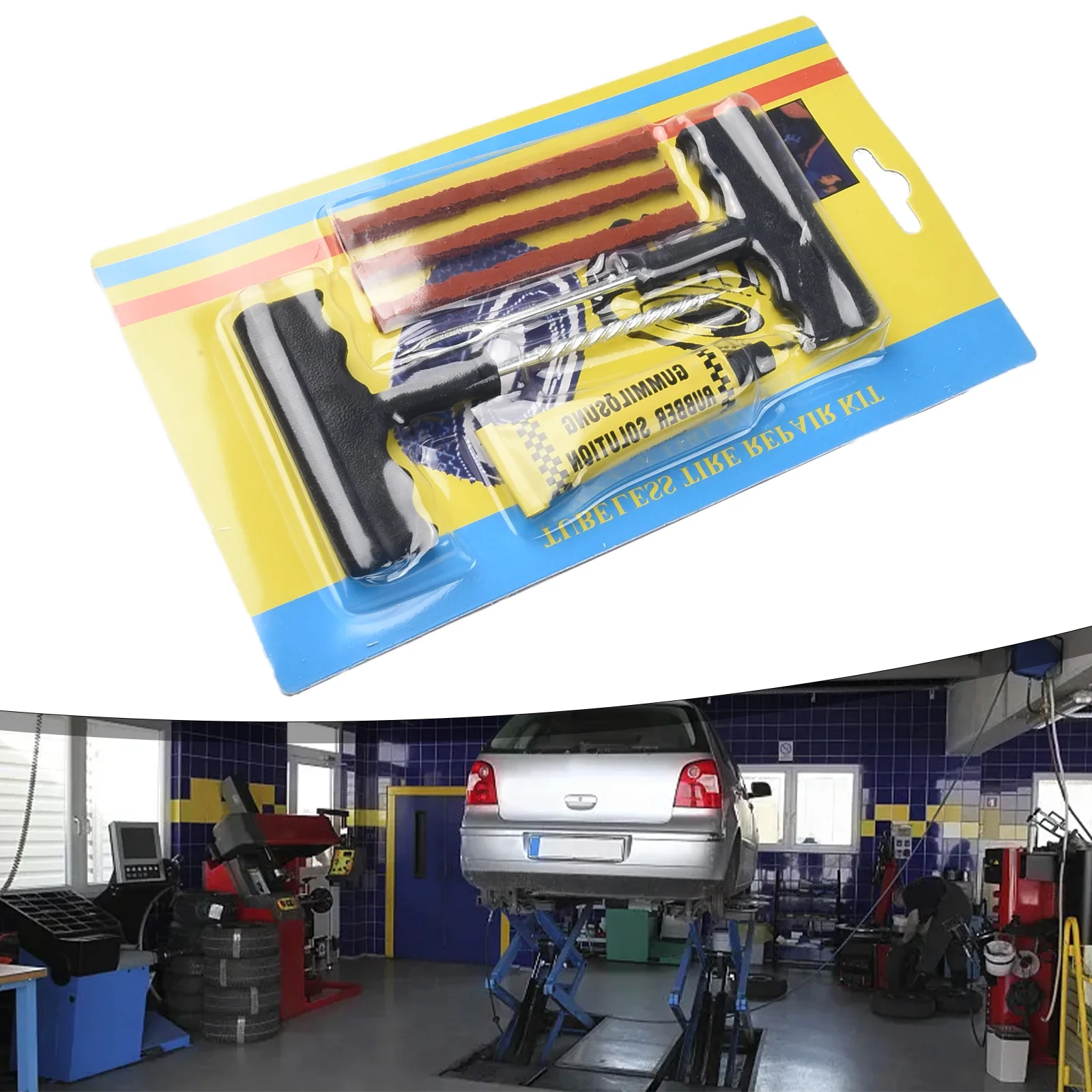 Keep Your Tires in Perfect Condition with this Tubeless Tire Puncture Repair Kit  Suitable for Cars  Vans  Motorbikes