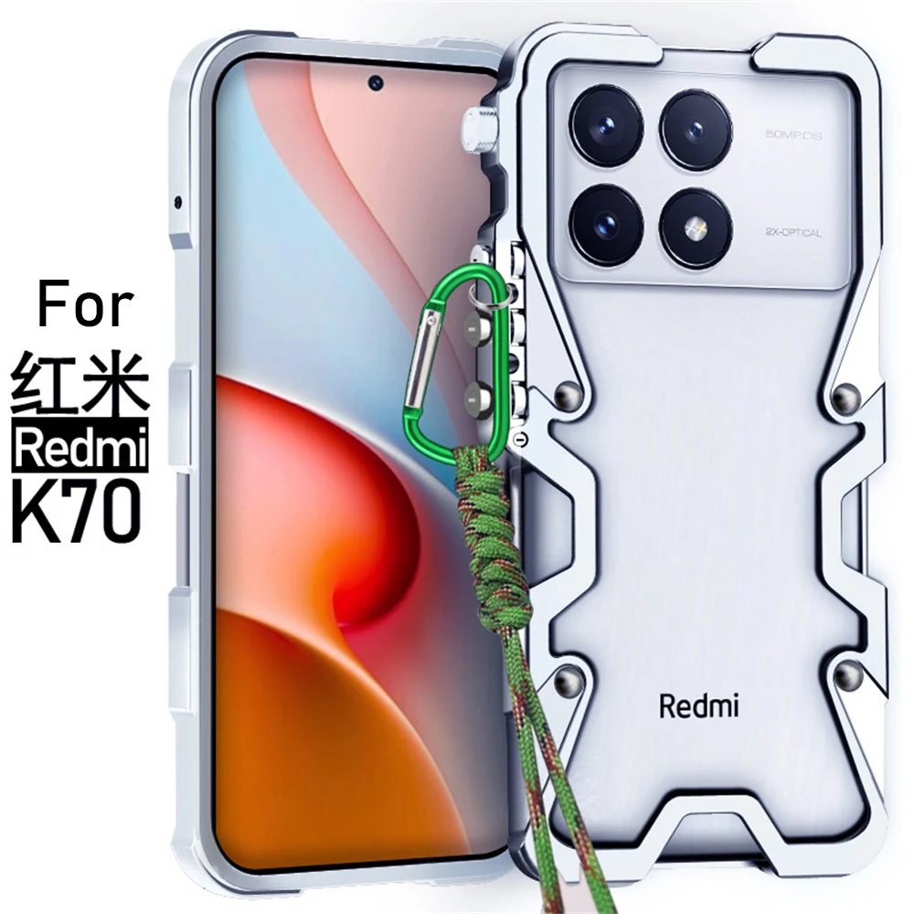 Imagem -05 - Prova de Choque para Xiaomi Redmi K70 Pro K40 Pro Mais K40s K60 Campeão K60 Ultra K60e K70e Caixa de Alumínio à