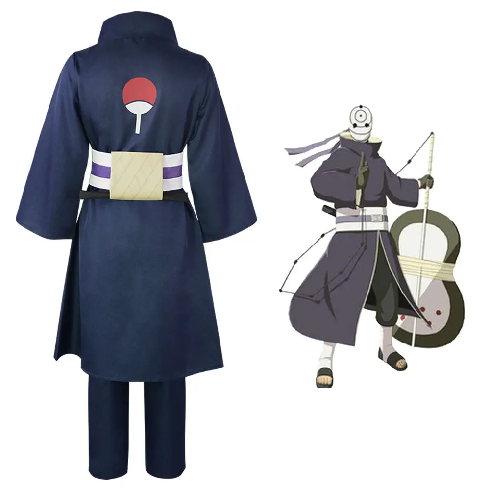 

Anime Tobi Uchiha Cosplay Costume Obito Mask Carnival Halloween Party Costumes Outfit For Adult Ninja Clothing