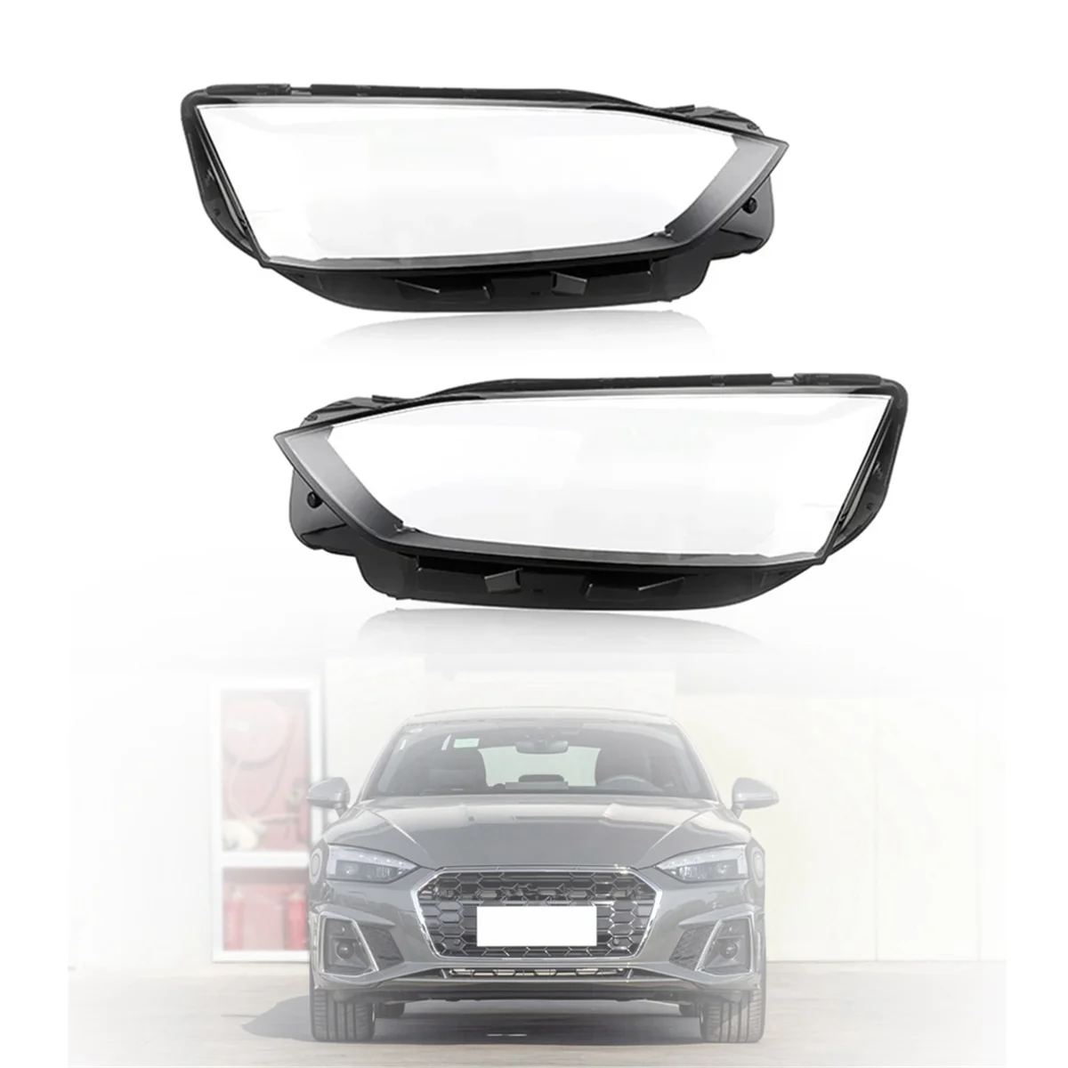 Car Headlight Cover for Audi A5 S5 RS5 2021-2023 Head Light Lamp Caps Lamp Shade Cover Head Light Lamp Light Cover Right