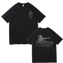 osservazione in avanti gruppo Battle Tribe dalla tomba Pull Over Print T-shirt T-shirt scheletro Vintage maglietta oversize maschile