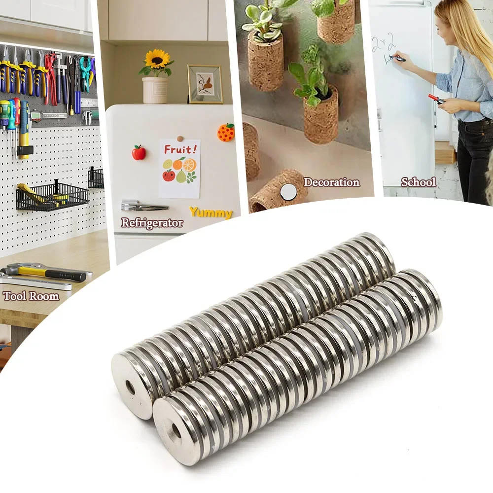 25x3-5mm Whiteboard Magnets - For Meeting Education Desktop - Non-marking Fixing for Teachers to Secure Notes Docs & Small Tools