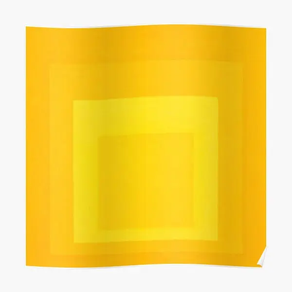 Josef Albers Homage To The Square Yello  Poster Painting Decoration Vintage Wall Picture Decor Room Modern Print Art No Frame