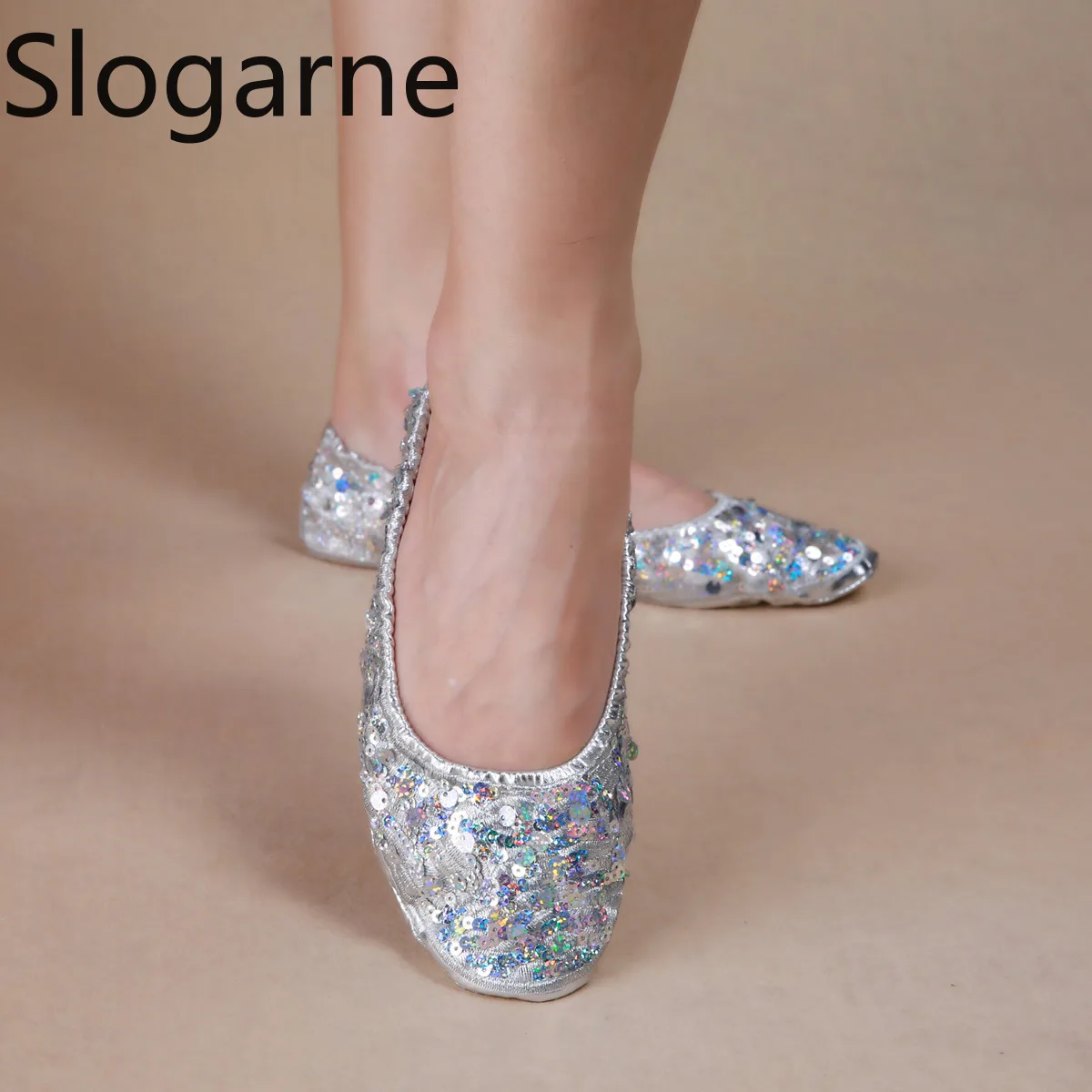 

Women 2026 New Belly Dance Shoes Girls Fashion Show Performance Gold and Sliver Stage Wear Ladies Jazz Waltz Ballet Dance Shoes