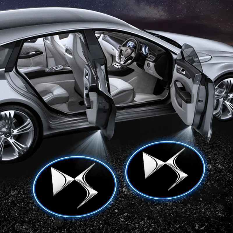 Porta do carro luzes de boas-vindas logotipo do projetor laser sem fio carro hd lâmpada cortesia para ds espírito ds4 ds4s ds5 5ls ds6 ds7 ds9 selvagem rubis