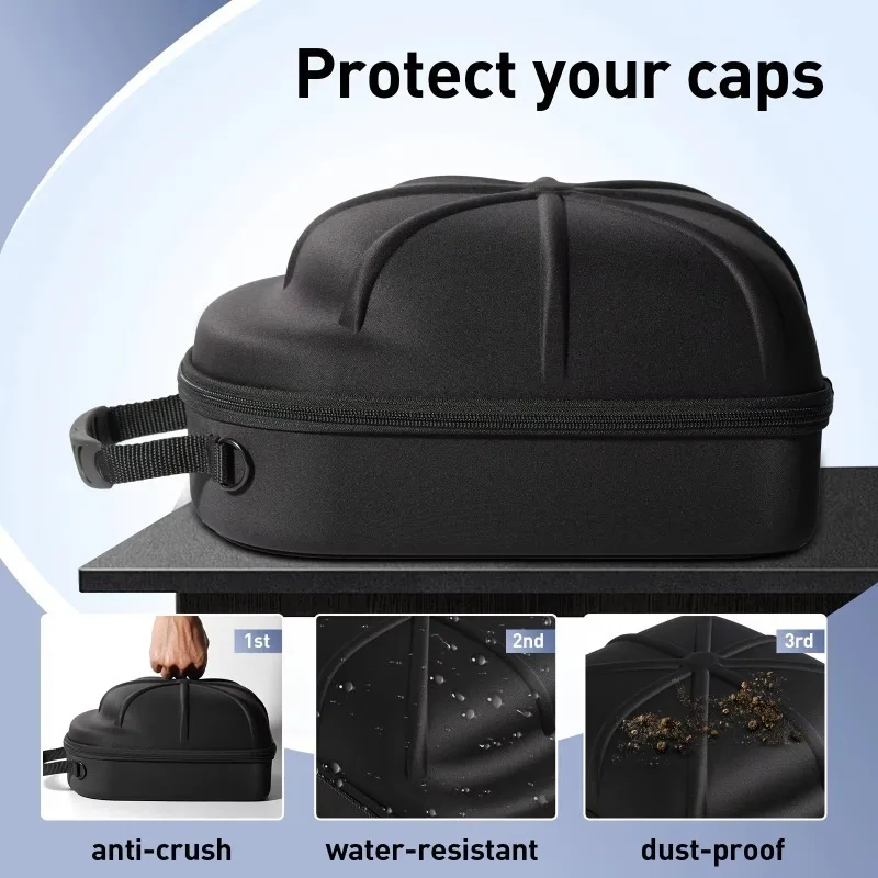 1Pc EVA Hard Shell Baseball Cap Travel Case Portable Hat Storage Box Protective Carrier Bag Dustproof Organizer for Snapback Cap